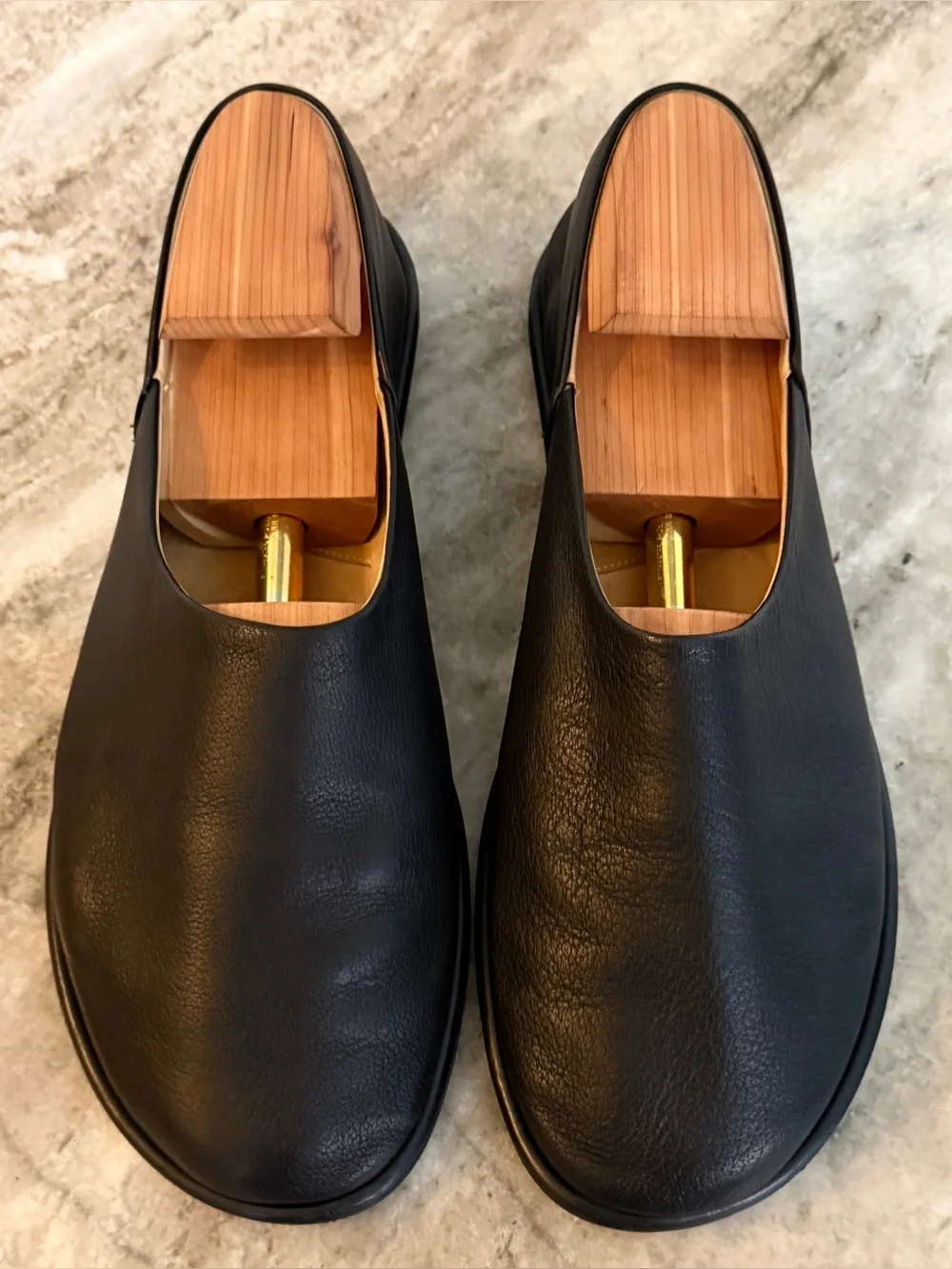 The Row Canal Black Leather Slip-On Shoes  Men IT42 US 9 Loafer Slipper Minimal